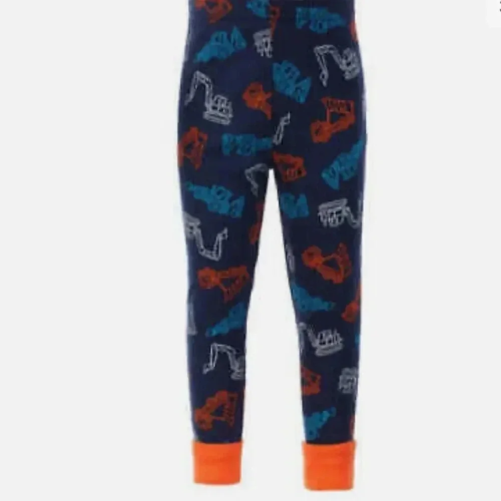 Pajamas 4-piece Cotton PJ Set, Construction Size 10 7
